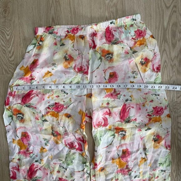 Fairycore Chiffon Set L-XL Watercolor Floral Duster & Pants Ethereal - Picture 13 of 16